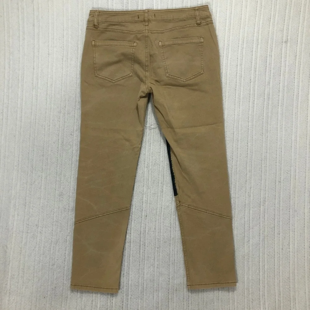 Free People Tan Khaki‎ Utility Patch Knee Pants Size 6